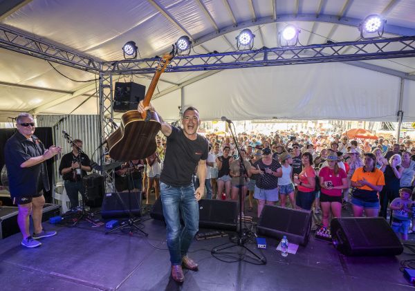 Adam Brand performing at the Tamworth Country Music Festival