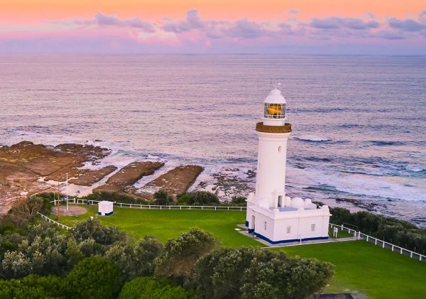 Aerial view of Norah Head Lighthouse, Norah Head